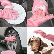 Multi-Purpose Cleaning & Dish Washing Scrub Gloves For Kitchen & Bath!