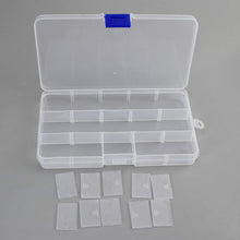 15-Grid Plastic Jewellery Organizer with Adjustable Dividers and Easy Viewing!