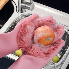 Multi-Purpose Cleaning & Dish Washing Scrub Gloves For Kitchen & Bath!